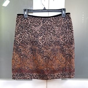 Georgiou Studio animal print mini skirt, size 10